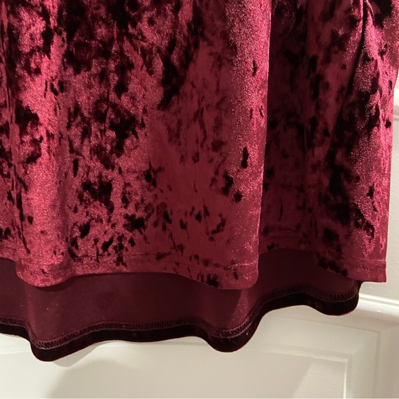 NWOT Crushed Velvet Amaryllis Short Sleeve Top, Size 1X - Picture 2 of 5